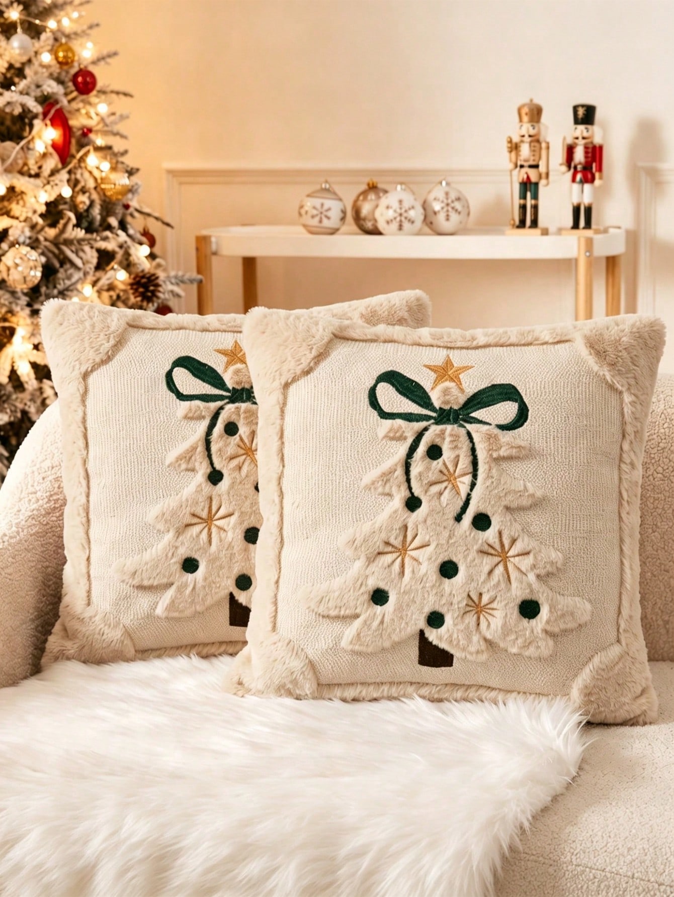 2pcs 3D Jacquard Christmas Tre - огляд і ціна Pillow Insert 18X18