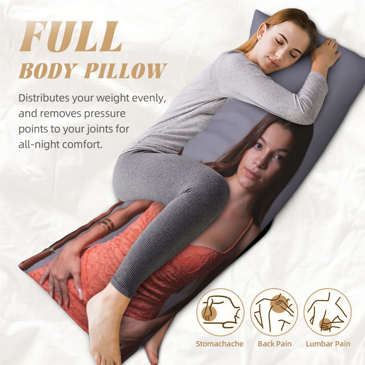 1 Custom Photo Body Pillowcase - огляд і ціна Home Textile
